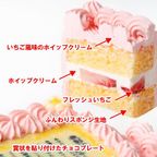 感謝状ケーキ 12×9cm苺風味のピンク生クリーム  4