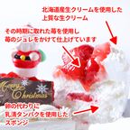 卵除去 卵を使用していないXmasケーキ 4号 12cm プラスチックサンタ クリスマス2024 3