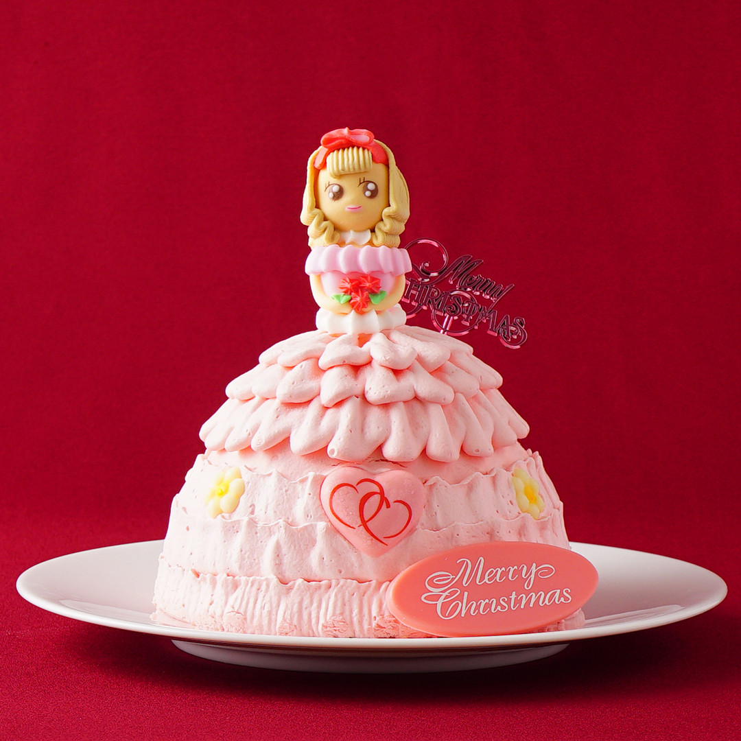 Xmas立体お姫様ケーキ プリンセスケーキクリスマスver. 5号 15cm クリスマス2023（サンタアンジェラ） | Cake.jp