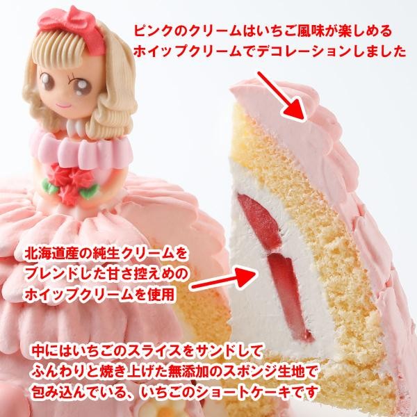 立体ケーキお姫様ケーキ（プリンセスケーキ） 5号 15cm （サンタ 