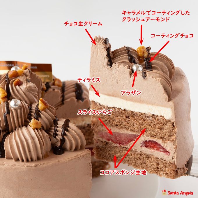 ティラミスチョコショートケーキ ４号 おためし スイーツ 洋菓子 ギフト デコレーションケーキ 3