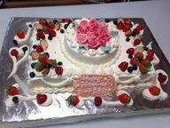 薔薇ケーキ2段 20×28cm 1