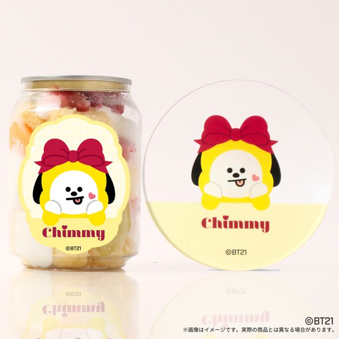 『BT21』CHIMMY アクリルコースター付きケーキ缶（トライフル味） 1