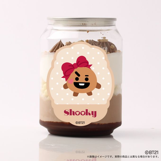 『BT21』SHOOKY アクリルコースター付きケーキ缶（チョコレート味） 2