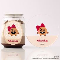 『BT21』SHOOKY アクリルコースター付きケーキ缶（チョコレート味）