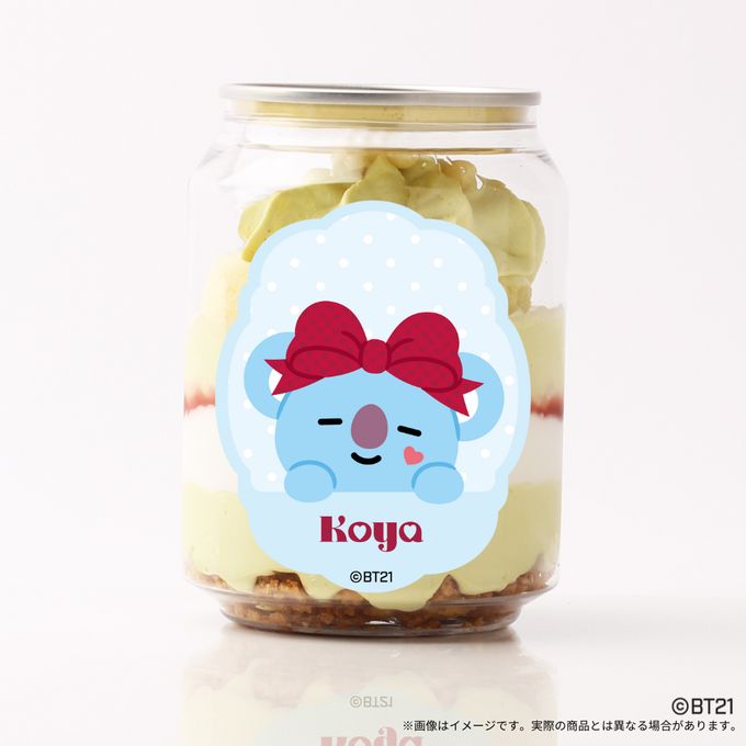 『BT21』KOYA アクリルコースター付きケーキ缶（ピスタチオ味） 2