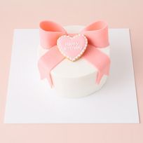 ☆Custom Cake Maker☆カスタマイズケーキ｜丸形｜リボン 4号