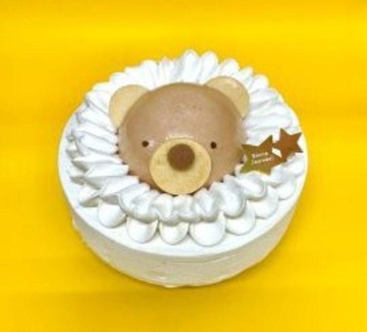 くまさんチョコレートホールケーキ 15cm《卵・乳製品・小麦粉・白砂糖不使用・グルテンフリー》 1