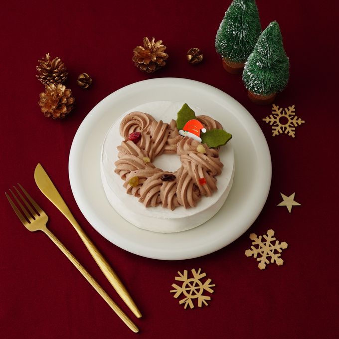 クリスマス限定 チョコレートホールケーキ 15cm《卵・乳製品・小麦粉・白砂糖不使用・グルテンフリー》 クリスマス2023 1