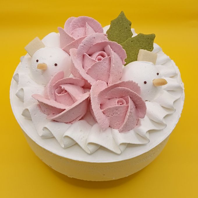 クリスマス限定 ヴィーガンクリームホールケーキ 15cm《卵・乳製品・小麦粉・白砂糖不使用・グルテンフリー》 1
