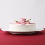 卵・乳製品・小麦粉不使用ヴィーガン グルテンフリー対応クリスマスクリームホールケーキ 15cm  5
