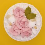 クリスマス限定 ヴィーガンクリームホールケーキ 15cm《卵・乳製品・小麦粉・白砂糖不使用・グルテンフリー》 2