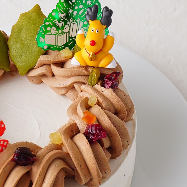 卵・乳製品・小麦粉不使用 クリスマス限定チョコレート ホールケーキ 15cm  8