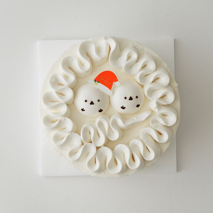 クリスマス限定 小鳥のクリームホールケーキ 15cm《卵・乳製品・小麦粉・白砂糖不使用・グルテンフリー》 クリスマス2023 3