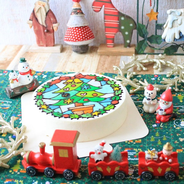 ステンドグラス☆レアチーズケーキ 5号 （おやつのこみち Chemin