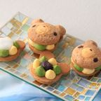 【6個】グリーンハーモニー  テディパフィ― 2