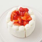 【カットタイプ】高級苺盛りデコレーションケーキ 6号 18cm 1