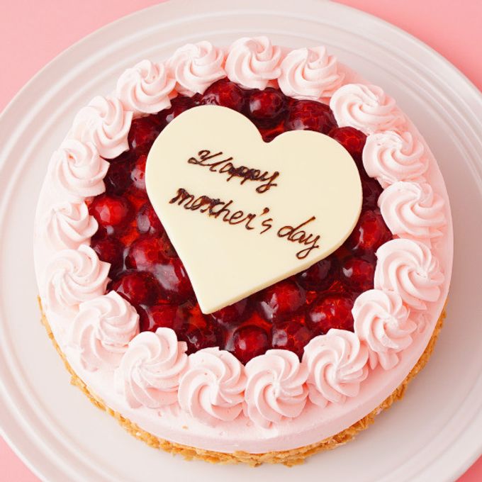【女性の誕生日におすすめ】木苺レアチーズケーキ ピンク 4号 12cm   1