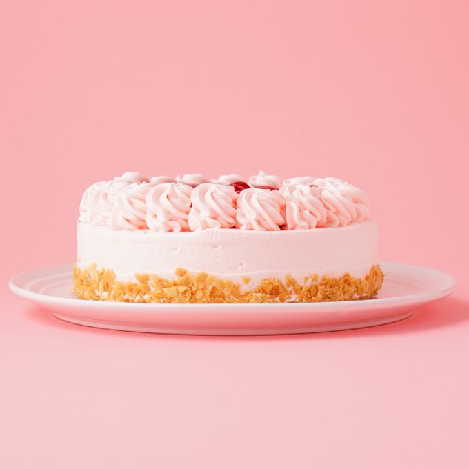 【女性の誕生日におすすめ】木苺レアチーズケーキ ピンク 5号 15cm   4