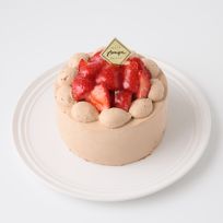 生チョコ苺盛りデコレーションケーキ 5号 15cm 
