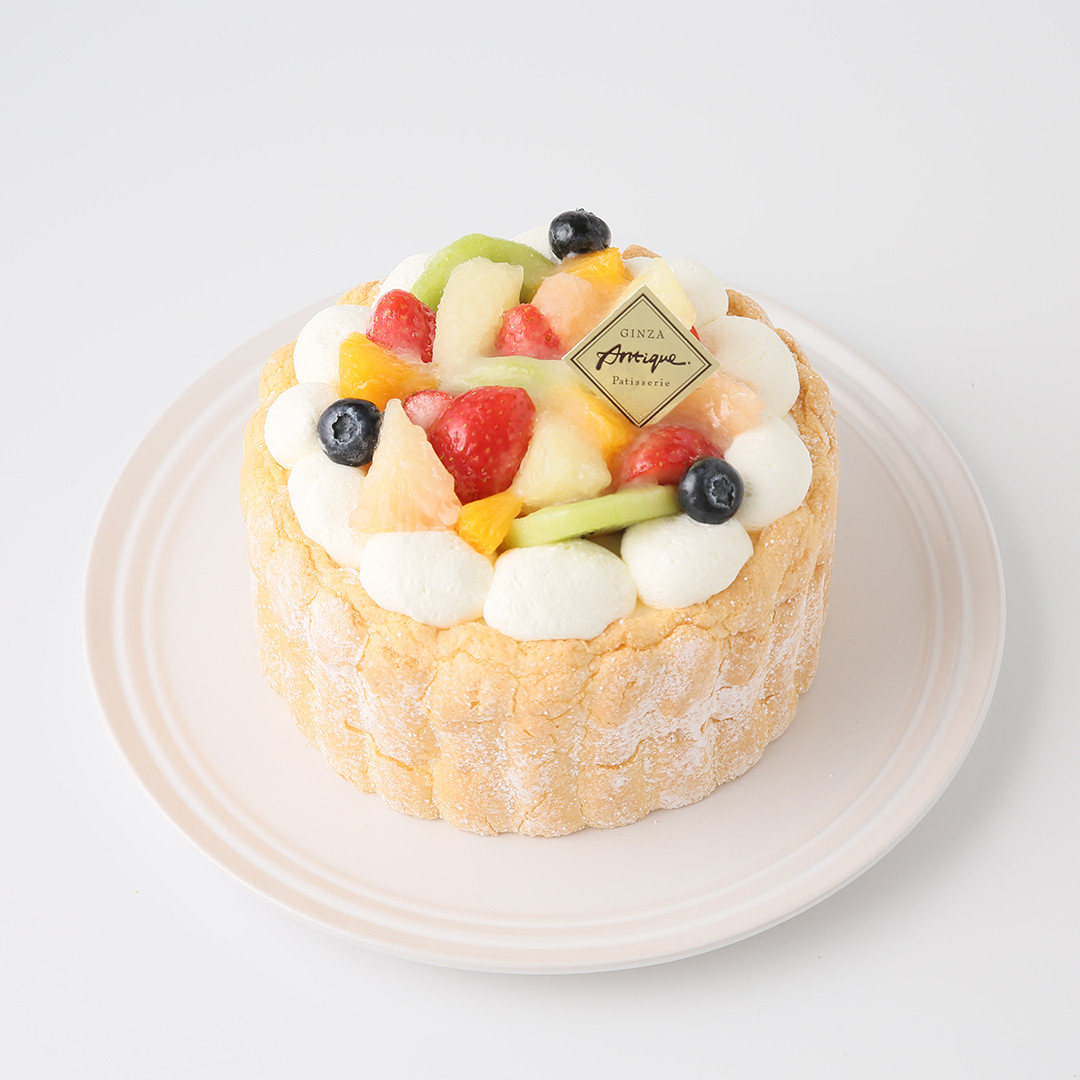 フルーツ盛りシャルロット 4号 12cm（Antique） | Cake.jp