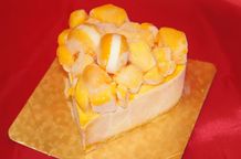 【森のケーキ屋 どんぐり】ごろごろマンゴーのアイスクリームデコレーションケーキ 5号 15cm 1