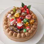 動物マカロンのチョコ生クリームXmas 動物マカロン6個付き 7号 21cm クリスマス2024 8