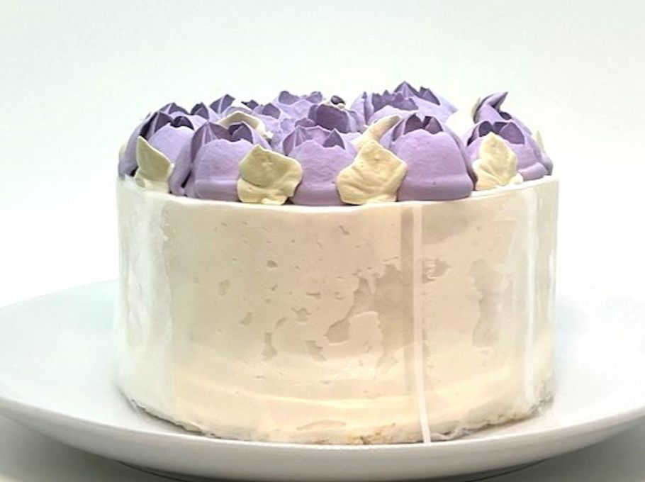 紫のフラワーデコレーションケーキ 4号 12cm 母の日父の日2024 3
