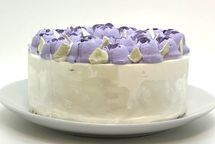 紫のフラワーデコレーションケーキ 5号 15cm 母の日父の日2024 2