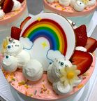 七色の虹のデコレーションケーキ「レインボーケーキ」 5.5号 2