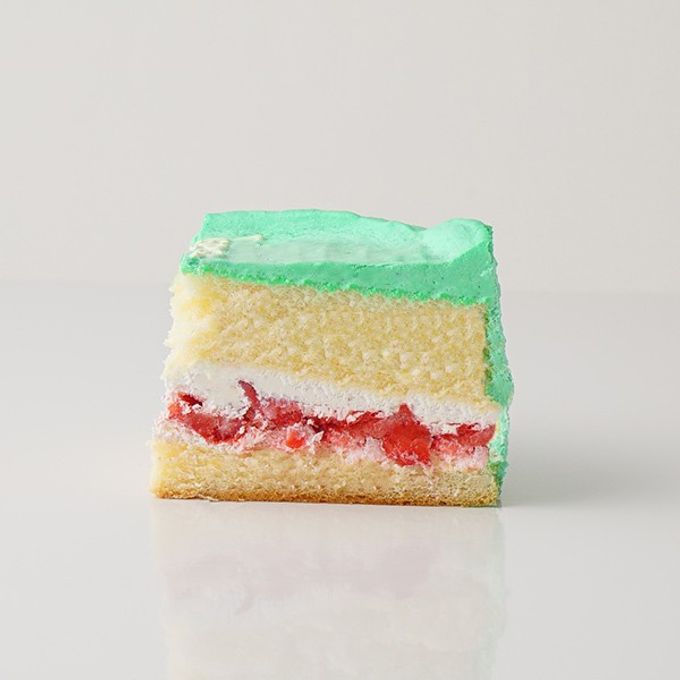 韓国ケーキ 5号 イエローグリーン 丸のメッセージケーキ 15cm センイルケーキ 5