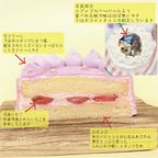写真ケーキ  5号 誕生日ケーキや記念日などのお祝いに♪ 選べる7色！推し活にも使える！ 4