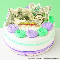 【Ｅ５ヤマノテ・ダークシンカリオンアブソリュート】TVアニメ『新幹線変形ロボ シンカリオンＺ』オリジナルケーキ【限定ホログラム缶バッジ付】