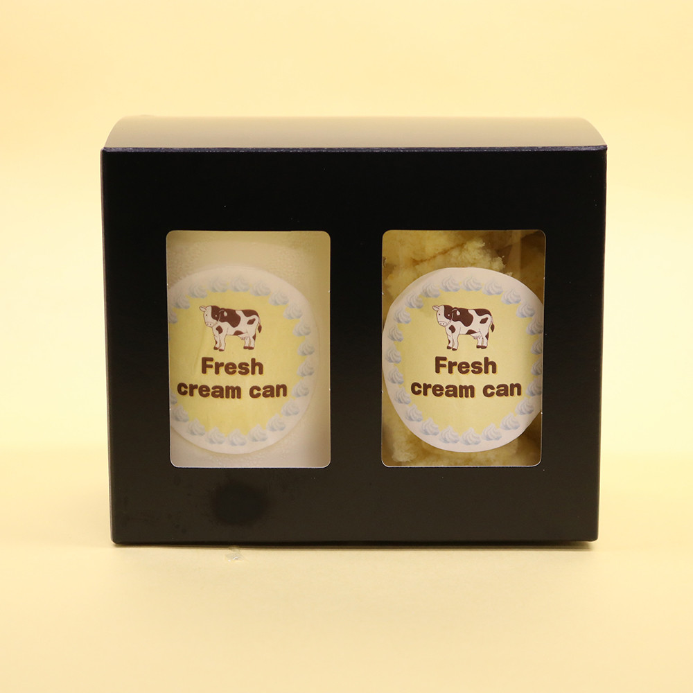 【北海道十勝平野産】濃厚でミルキーなflesh Cream×スポンジ2缶セット 4