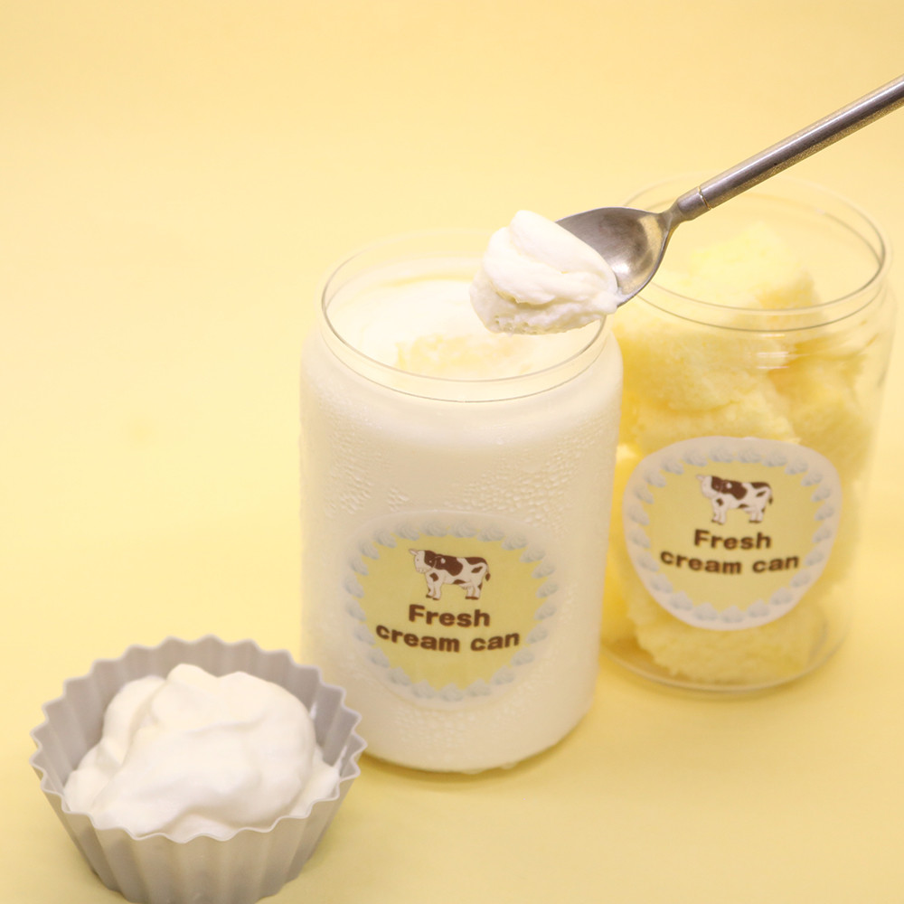 【北海道十勝平野産】濃厚でミルキーなflesh Cream×スポンジ2缶セット 1