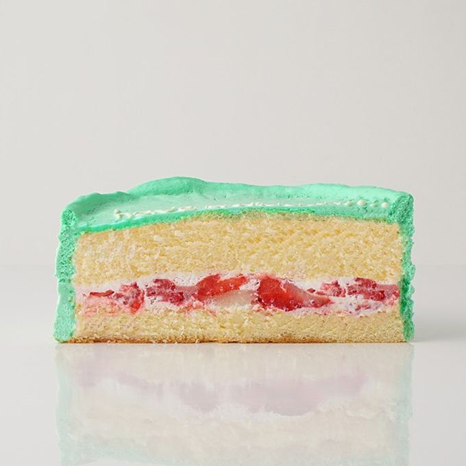 韓国ケーキ 5号 イエローグリーン 丸のメッセージケーキ 15cm センイルケーキ 4