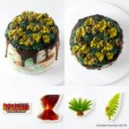 「最強王図鑑」ホールケーキ 4号 2