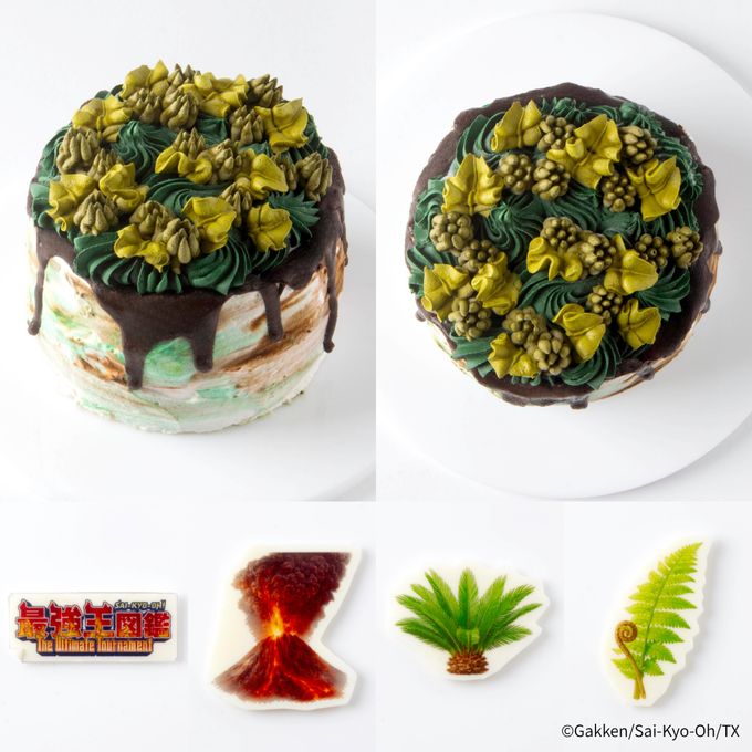 「最強王図鑑」ホールケーキ 4号 2