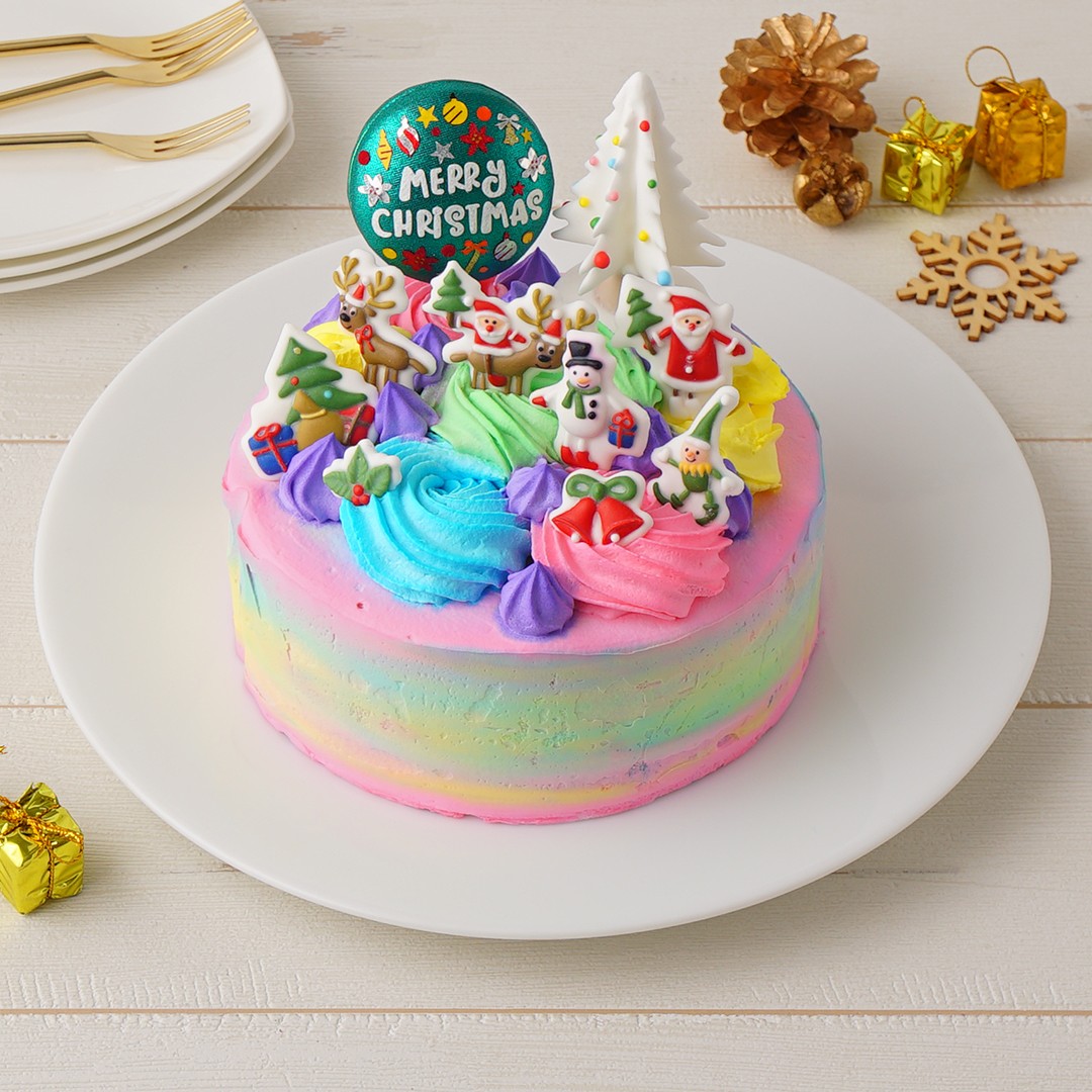 お菓子が飛び出す！ギミッククリスマスケーキ 5号  2