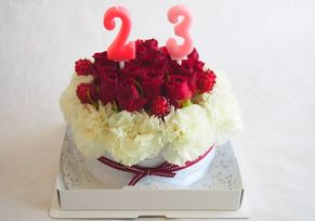 Birthdayフラワーケーキ「ローズショート」誕生日ギフト 