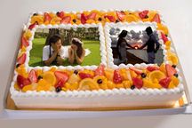 【30～40名様向け】写真ケーキ 生クリーム SDX 26cm×37cm 1