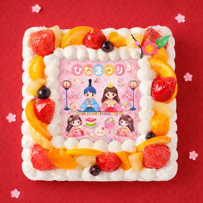  ひな祭りケーキ A 生クリーム5号 苺ショートケーキ ひなケーキ 雛祭りケーキ 雛ケーキ ひな 2026 ひなまつりケーキ 1