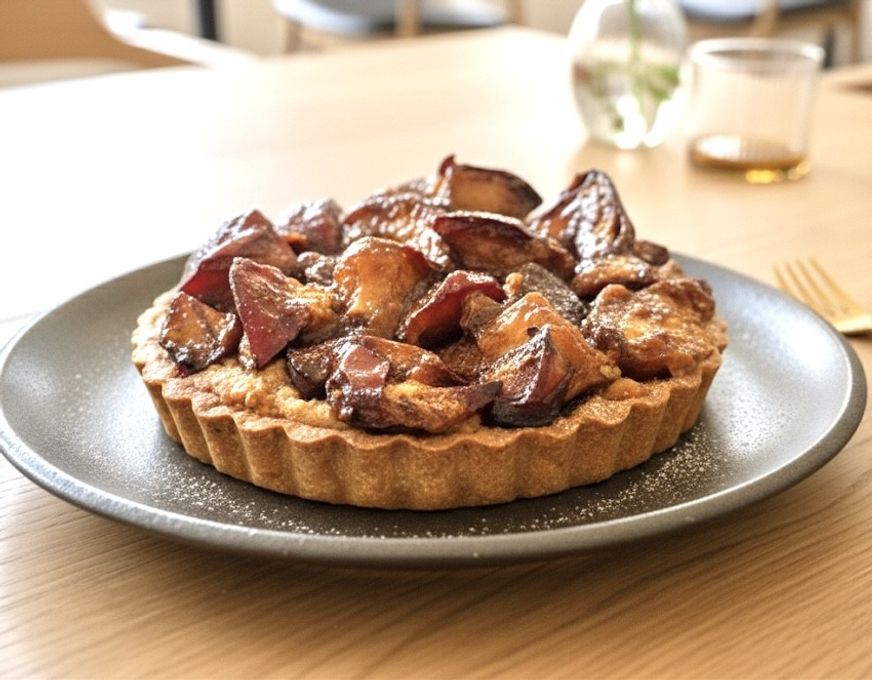 【卵、乳、小麦、白砂糖不使用、グルテンフリースイーツ】タルト林檎と金時芋 5号 15cm 《ヴィーガンスイーツ・ヴィーガンケーキ》《無添加》《アレルギー配慮》   1