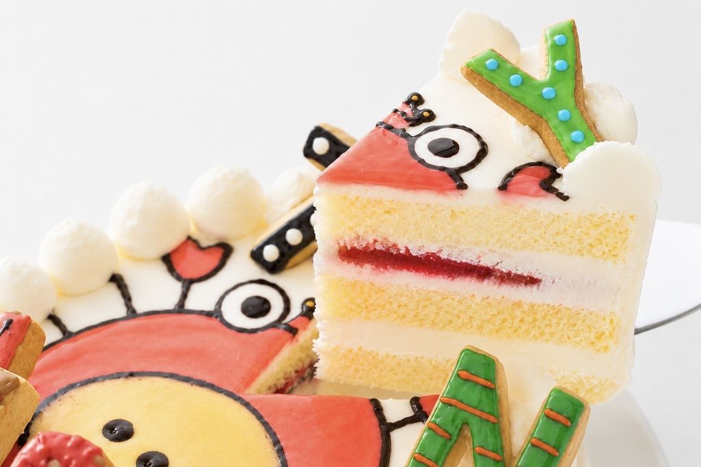 純生苺ショート イラストケーキ アイシングクッキーケーキ 4号 12cm ギフトに最適 3