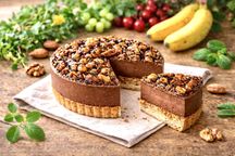 【卵、乳、小麦、白砂糖不使用、グルテンフリースイーツ】キャラメルナッツバナーヌショコラ【京豆腐仕込み】 5号 15cm ～京豆腐をベース作り上げたショコラケーキ～《ヴィーガンスイーツ・ヴィーガンケーキ》 《無添加》《アレルギー配慮》  2