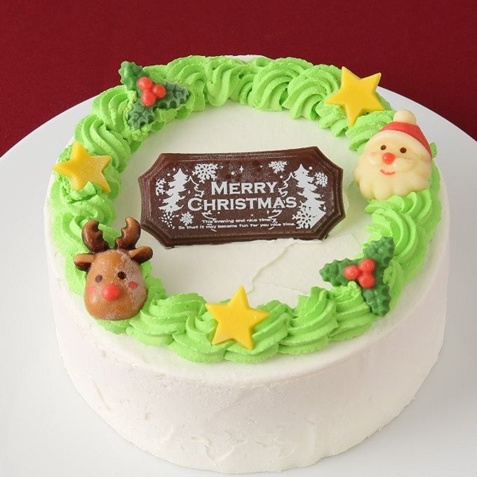 【美味宣言】純生苺ショート クリスマスリースセンイルケーキ 4号 12cm クリスマス2023 3