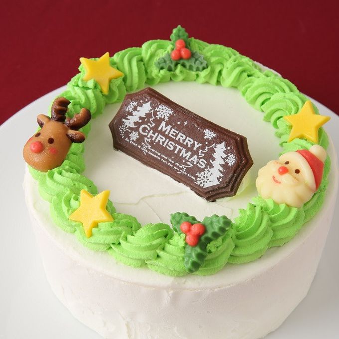 【美味宣言】純生苺ショート クリスマスリースセンイルケーキ 4号 12cm クリスマス2023 4