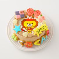 フラワー生チョコ苺ショート 選べるアイシング イラストケーキ 5号 