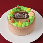 【美味宣言】生チョコ クリスマスリースセンイルケーキ 5号 15cm クリスマス2024 4