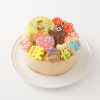フラワー生チョコフォトケーキ 苺ショート 選べるアイシング 写真ケーキ 5号 【お好きなイラストも人気です】 
